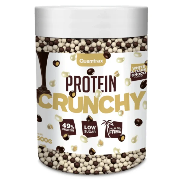 Quamtrax PROTEIN CRUNCHY - 500 g white & dark choco