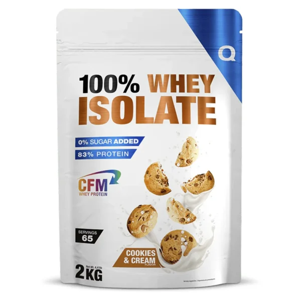 Quamtrax 100% Whey Protein Isolate - 2Kg ccookies & creamm