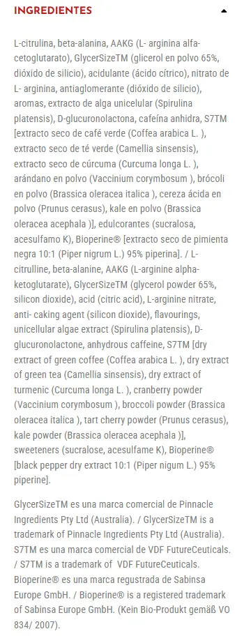 ZOOMAD LABS MOONSTRUCK GLOW - 494g ingredientes